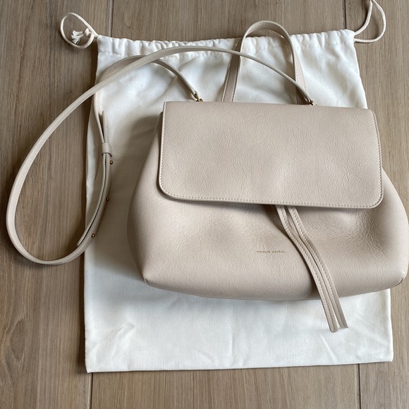 Mansur Gavriel Cream Leather Crossbody or Tote bag